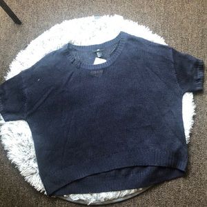 Dark blue knit top